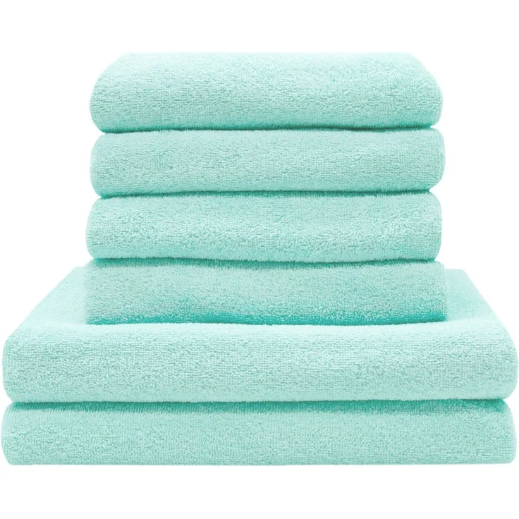 ZOLLNER Handtuch Set, Walkfrottier (6-St), 100% Baumwolle, vom Hotelwäschespezialisten – Bild 5