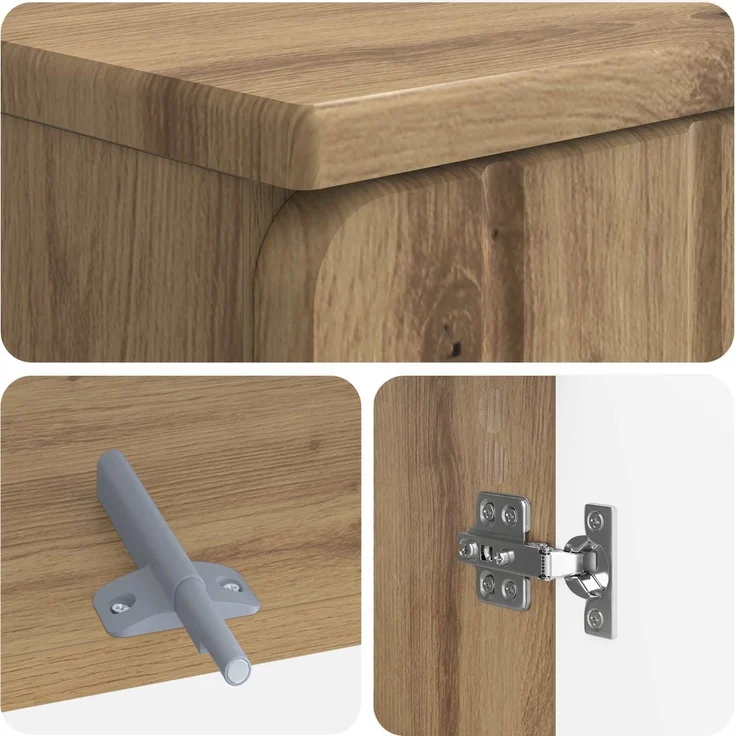 vidaXL 3-teiliges Badezimmer-Schranksystem ZWOLLE Artisan-Eiche 3417440 – Bild 7