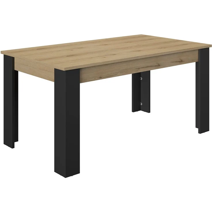 Calicosy Rechteckiger Tisch 4 Beine 1 Verlängerung L200 cm - TRUST - Braun – Bild 4