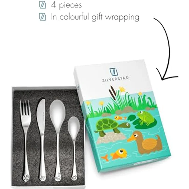 Kinderbesteck 4tlg ER GT Gartenteichtiere – Bild 4