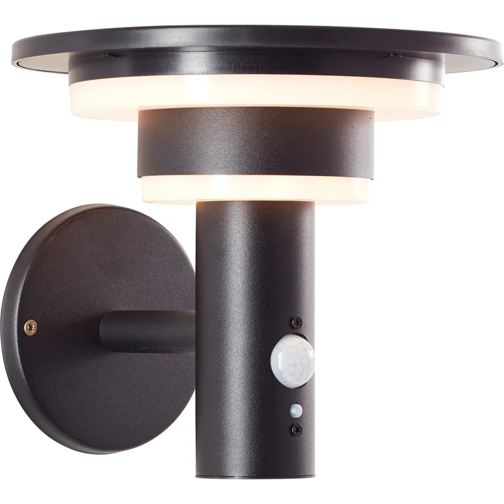 Brilliant AG Leuchten G40405-06 Garvina LED Außenwandleuchte Solar Bewegungsmelder schwarzz – Bild 5