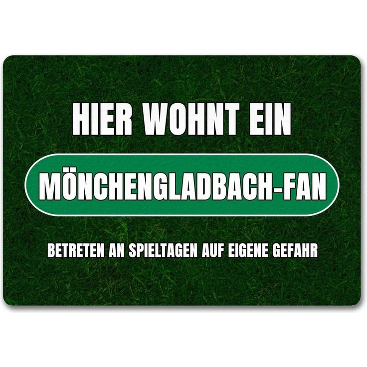 speecheese Fußmatte Hier wohnt ein Mönchengladbach Fan Fußmatte in 35x50 cm ohne Rand mit – Bild 3