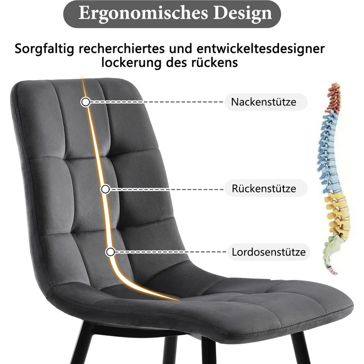 Essgruppe 140/180x80x75 cm mit 4 Stühlen – klappbarer Esstisch aus MDF in Weiß – Bild 3