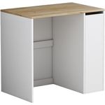 Waschmaschinenschrank Lavik Weiß 93.5 x 88.5 cm mit 3 Fächer Vicco