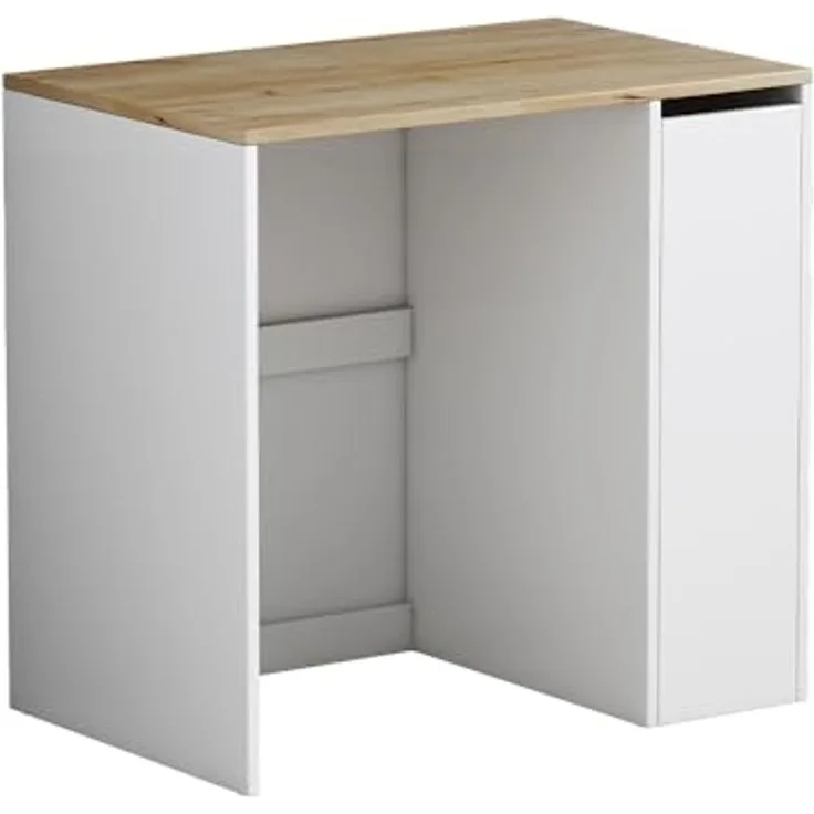 Waschmaschinenschrank Lavik Weiß 93.5 x 88.5 cm mit 3 Fächer Vicco