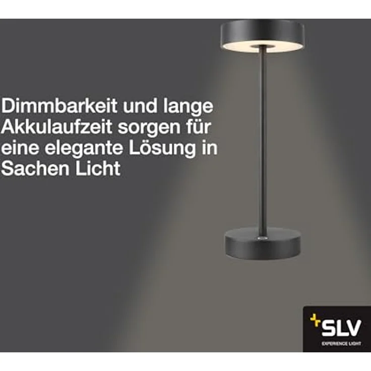 SLV VINOLINA, Tischleuchte, Akku, IP54, 2700/3000K, TOUCH, schwarz - Ambiente- Tisch- und Standleuchten – Bild 4