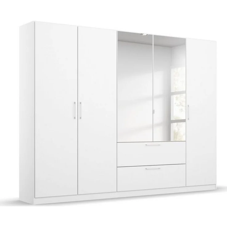 OTTO home Drehtürenschrank Kleiderschrank Schrank Garderobe Wäscheschrank CHALLENGER (Breiten 181/226 cm, Höhen 197/210 cm) mit Spiegeltüren und geräumigen Schubladen MADE IN GERMANY – Bild 4