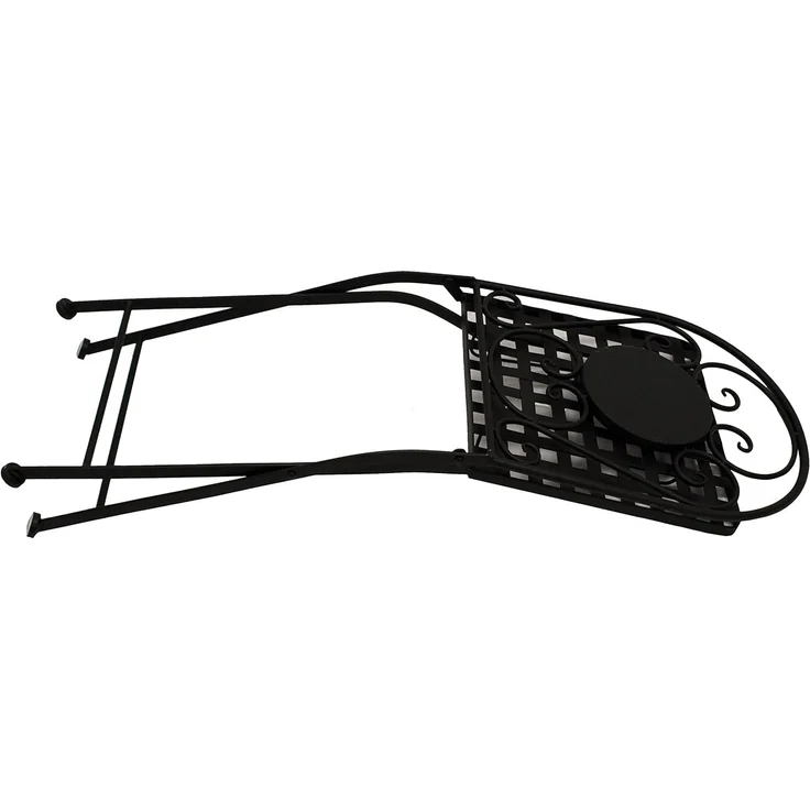 DEGAMO SIENA Balkonklappstuhl, Metall + Mosaik, schwarz/grau, 40cm 2-er Set – Bild 7