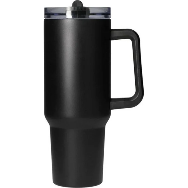 elasto Becher Edelstahl Trinkbecher mit Deckel und Strohhalm 1,2 Liter, isoliert, robust, für unterwegs – Bild 4