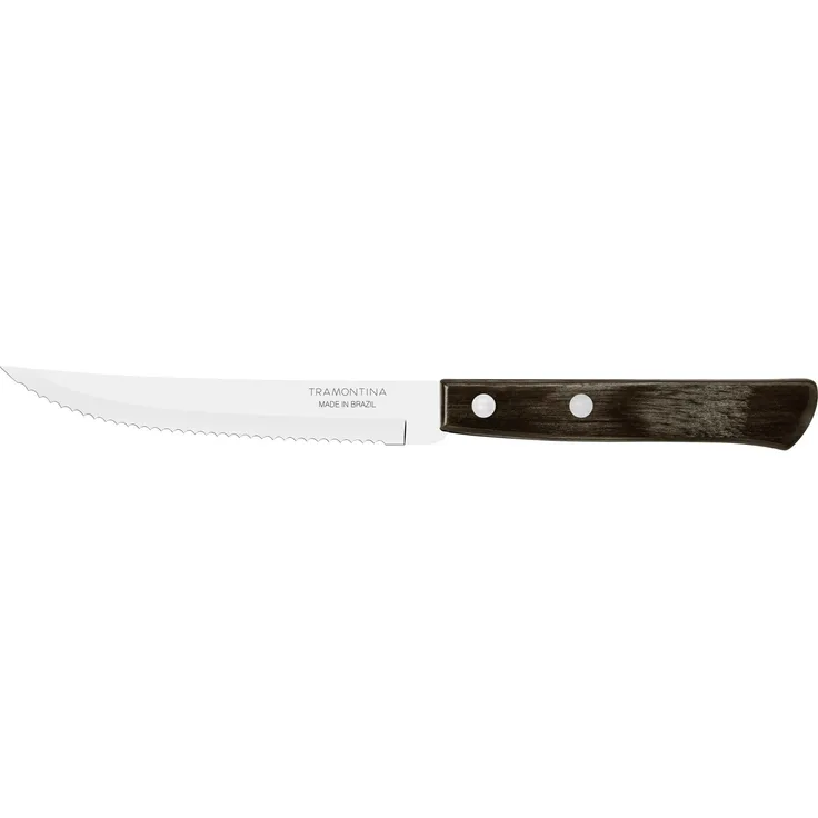 Tramontina Steak- und Pizzamesser 21,5 cm Edelstahl mit Holzgriff