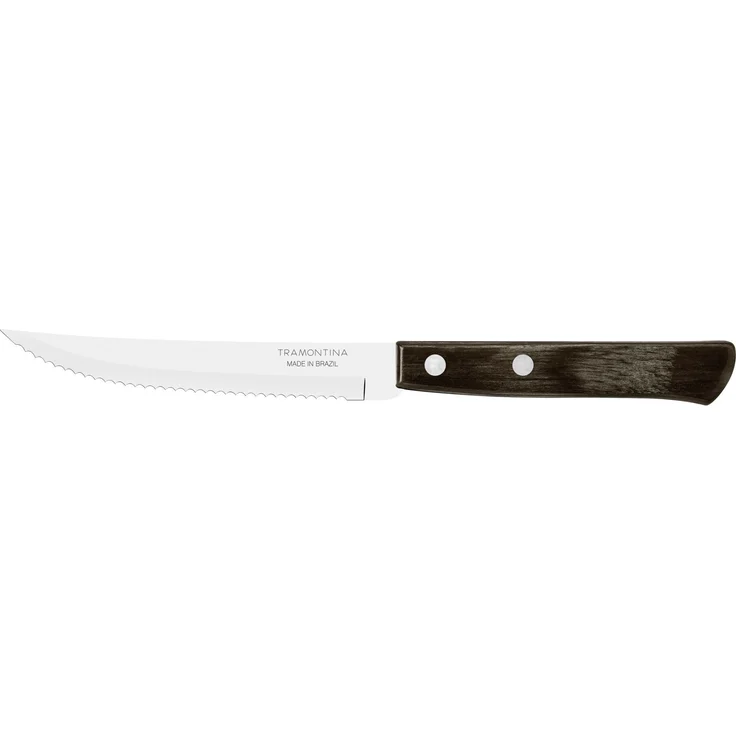 Tramontina Steak- und Pizzamesser 21,5 cm Edelstahl mit Holzgriff – Bild 1