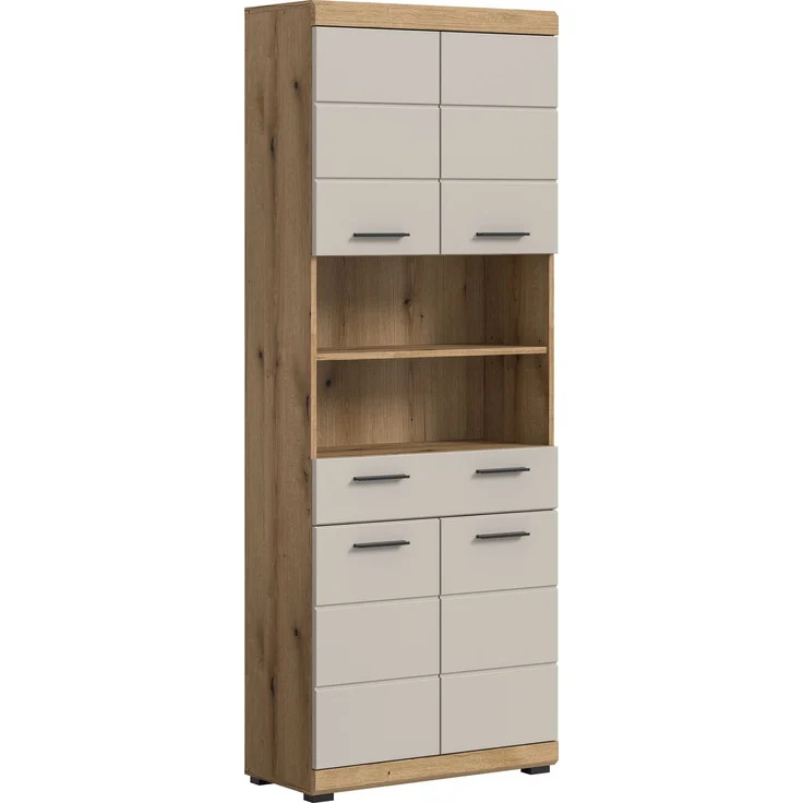 Hochschrank B/H/T: 74x191x31 cm in Evoak Oak Nachbildung