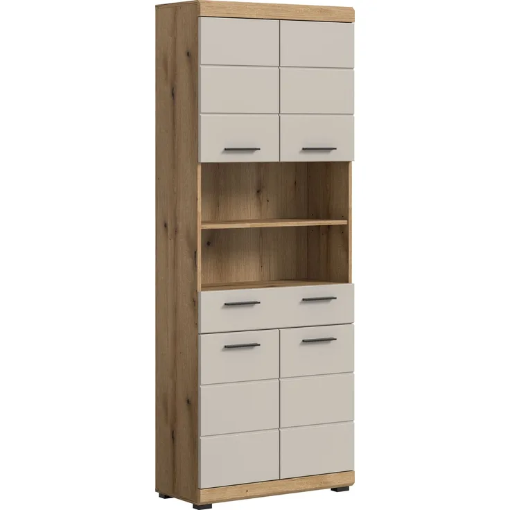 Hochschrank B/H/T: 74x191x31 cm in Evoak Oak Nachbildung