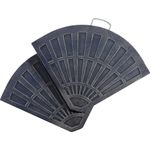 Outsunny Schirmhalter Sonnenschirmbasis halbrund mit Handgriff Kunstharz + Metall, Platten-Schirmständer, 1 tlg, Sonnenschirmständer