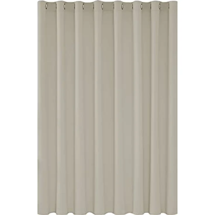 Deconovo Verdunkelnde Gardinen mit Ösen Blickdicht Türvorhang Hellbeige | 1 Stück, H214 x B254 cm, Hitzeschutz Gardine, Blackout Curtain, Sichtschutz, Thermovorhang für Schlafzimmer und Wohnzimmer – Bild 9
