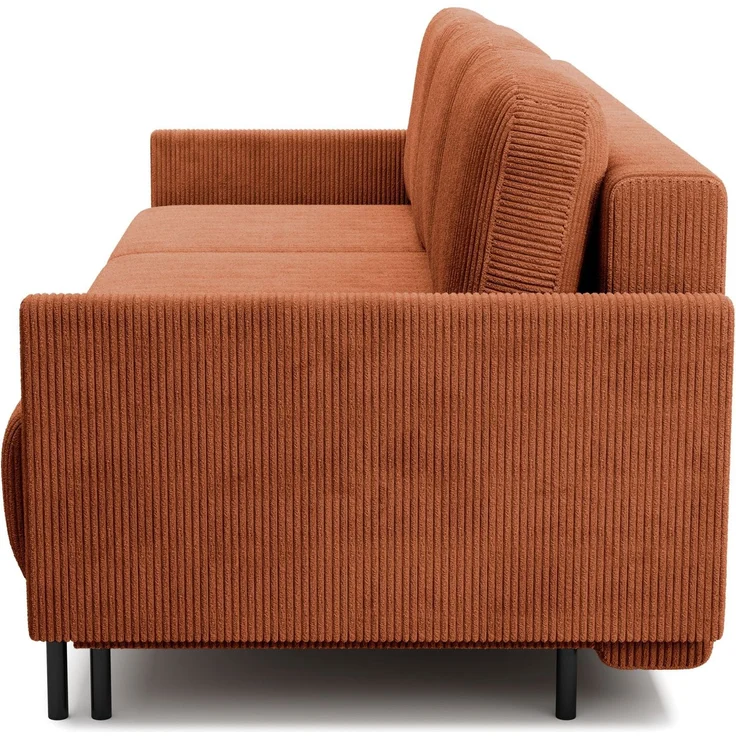 Selsey 'Hamiel' 3-Sitzer Sofa mit Schlaffunktion und Bettkasten, Cord, Kupferrot – Bild 9