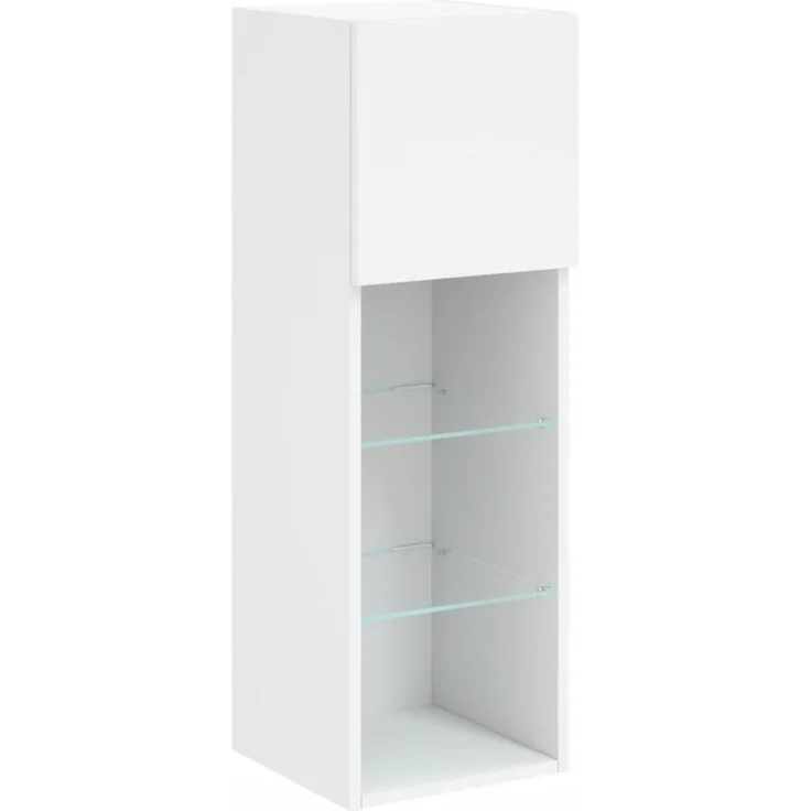 vidaXL 4-tlg. Wohnwand mit LED-Beleuchtung Weiß Holzwerkstoff 3216647 – Bild 8