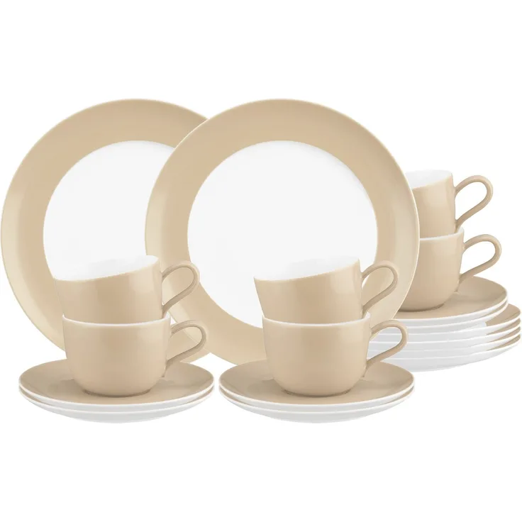 Seltmann Weiden Liberty Pure Colors Kaffeeservice 18-teilig - Dusty Beige
