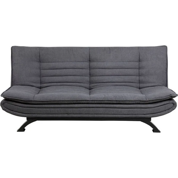 Schlafsofa Fanny dunkelgrau Metall schwarz