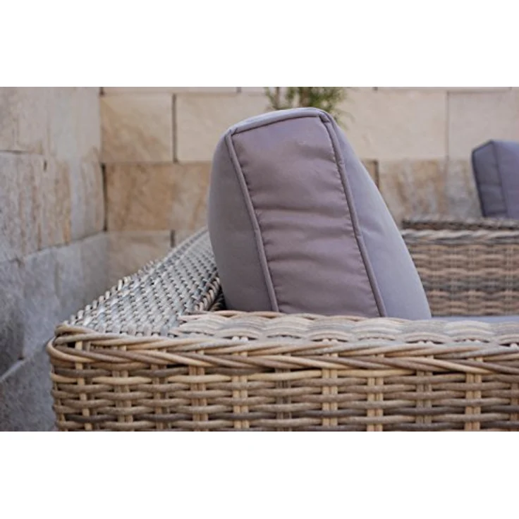 Ragnarök Möbel-Design Gartenlounge-Set Lounge Set Isfjord, (Set, Polyrattan, Alu), 1x Zweisitzer Sofa, 1 kl. & 1 gr. Beistelltisch, 2x Sessel – Bild 9