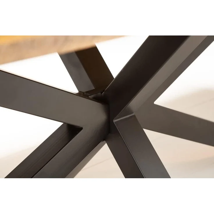riess-ambiente Esstisch GALAXIE 180cm natur / schwarz · bis 8 Personen, Massivholz · Sternen-Gestell · Industrial · Mangoholz – Bild 8