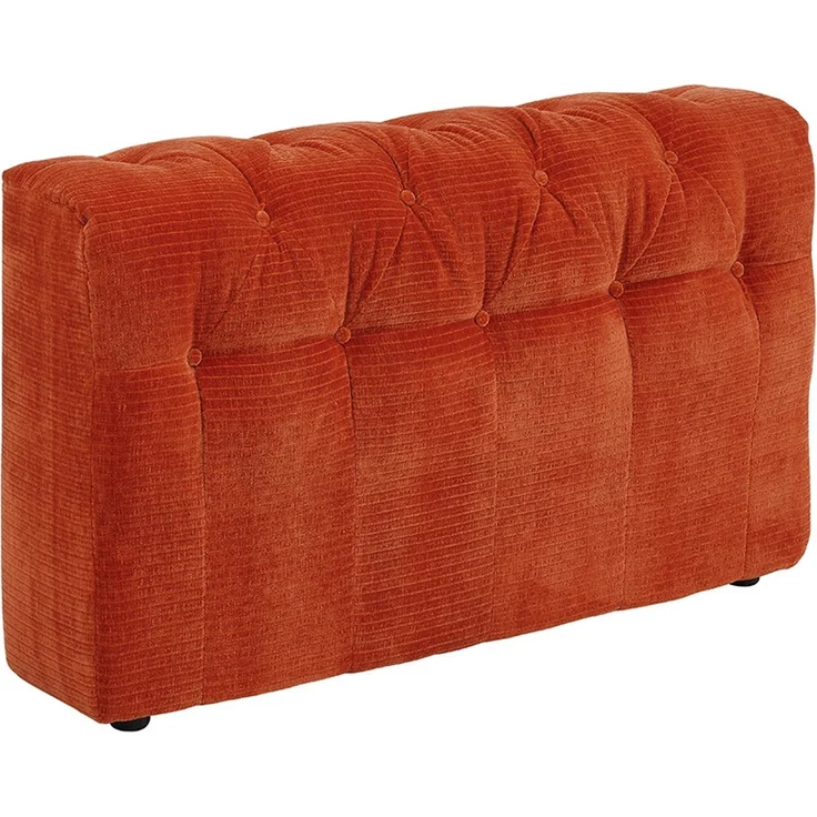 KAWOLA Sofa Seitenelement SEPHI groß Cord Vintage rot 62 x 27 x 107 cm – Bild 1