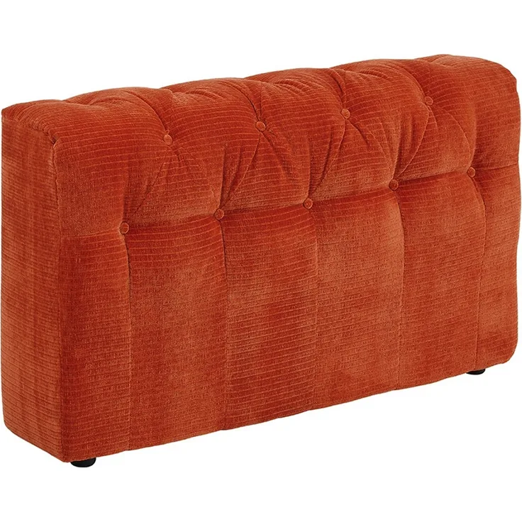 KAWOLA Sofa Seitenelement SEPHI groß Cord Vintage rot 62 x 27 x 107 cm