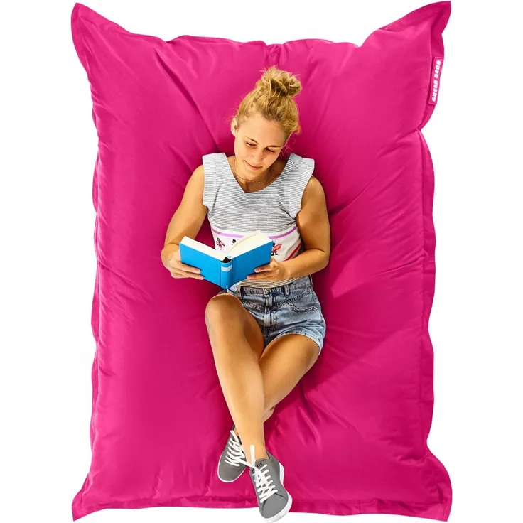 Green Bean® Outdoor Sitzsack, waschbar & wetterfest, Polyester-PVC-Stoff, Pink, 140x180 cm, 380 Liter
