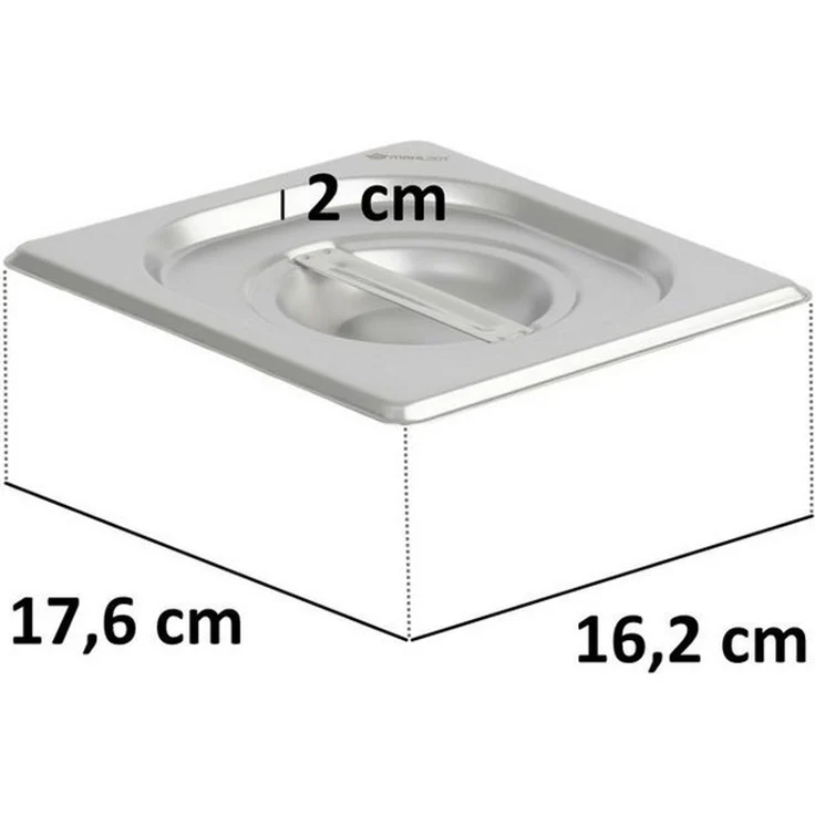 Mahlzeit Topfdeckel Deckel für 1/6 GN Behälter, Edelstahl Behälter-Deckel – Bild 2