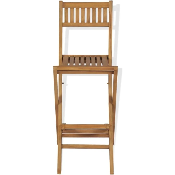 vidaXL Klappbare Garten-Barhocker 2 Stk. Massivholz Teak 43806 – Bild 8