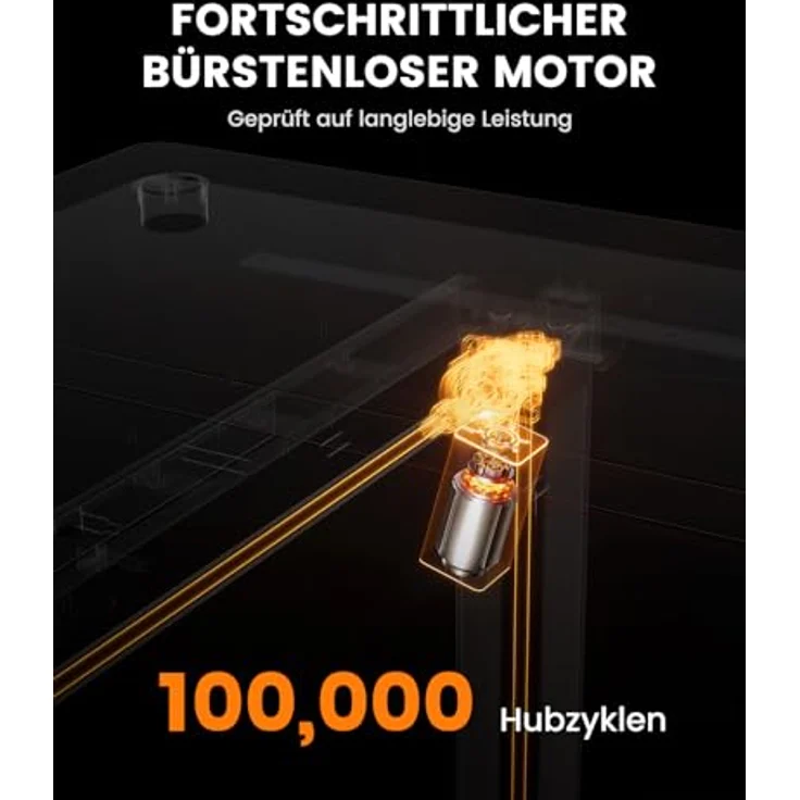ErGear Höhenverstellbarer Schreibtisch-140x80 cm,100 KG Tragkraft Elektrischer Schreibtisch mit Fortgeschrittenem Bürstenlosem Motor, Leise Funktion, Robuster Metallrahmen, Vierteilige Tischplatte – Bild 5