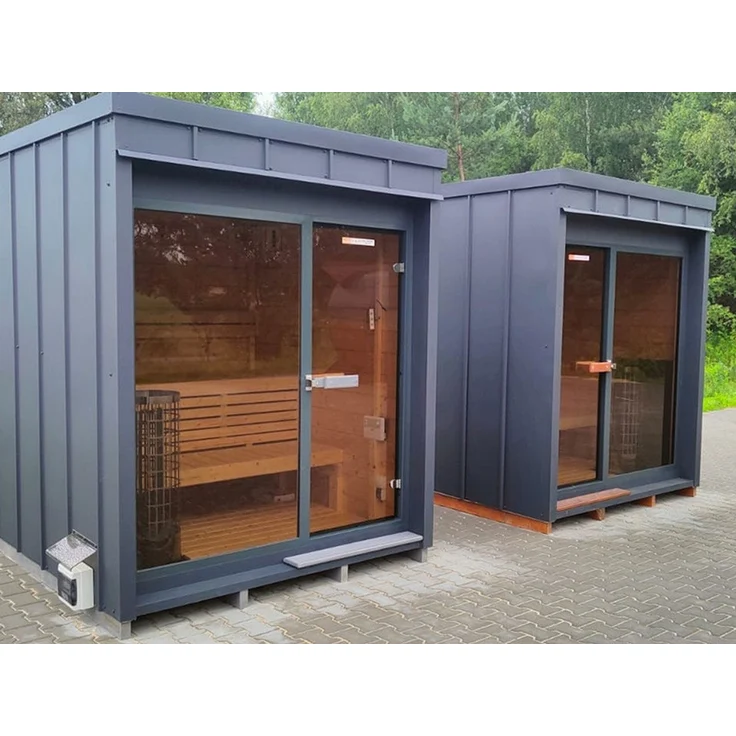 GardenAndPools Garten Sauna Rombek, Platz für ca. 4–6 Personen (sitzend) oder 2 Personen (liegend), ca. 1.200 kg, 250 × 200 × 215 cm – Bild 2