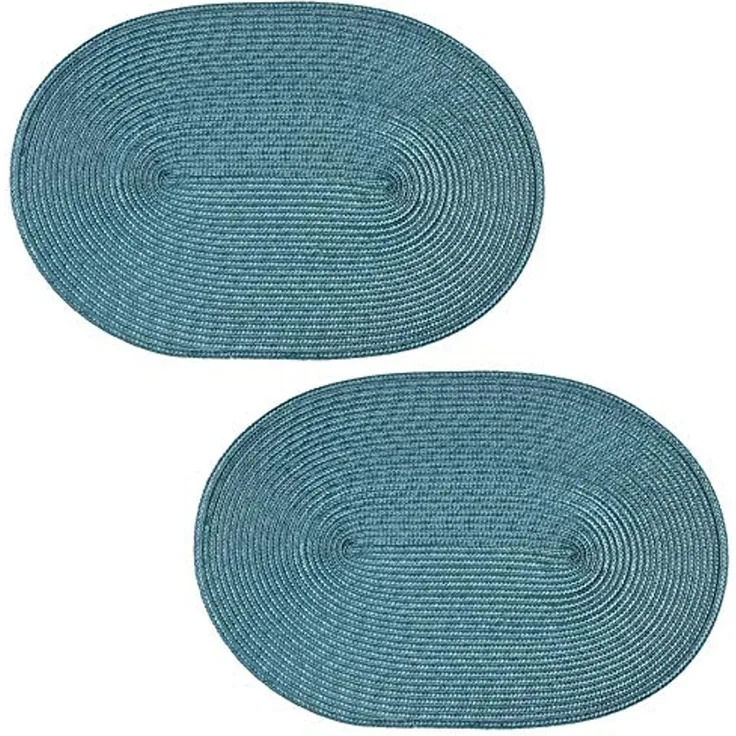Haus und Deko Platzset Platzset 2er Set oval ca. 45x30 cm Platzdeckchen Tischset geflochtene, (2-St)