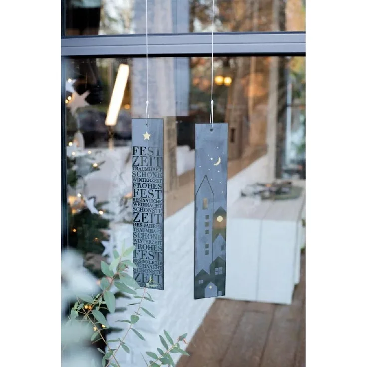 Räder Weihnachtsbaumkugel Design Poesiefensterbild Stadt