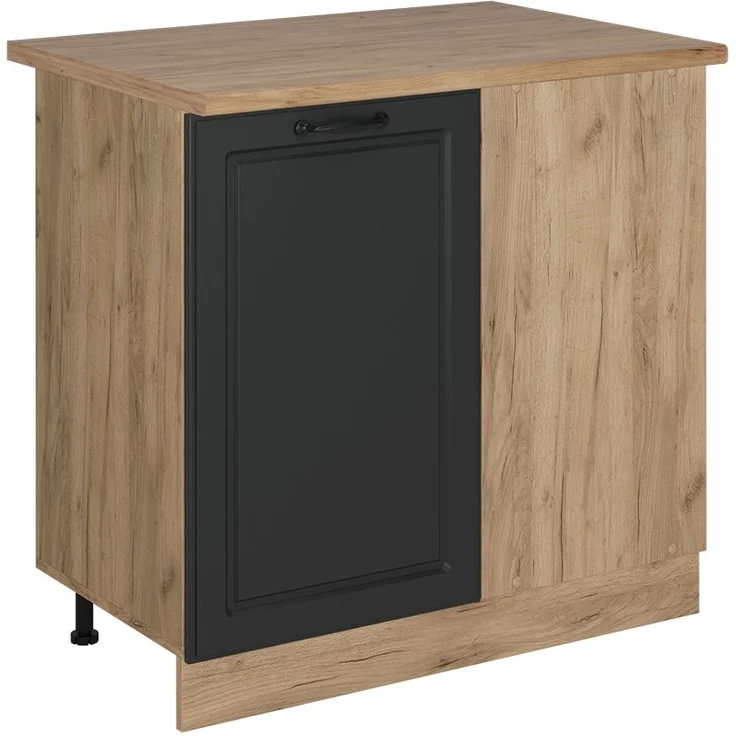 Eckunterschrank R-Line Anthrazit Landhaus 86 cm , AP Eiche Vicco – Bild 1