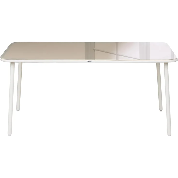 Gartentisch CARAVINO 160 cm 90 cm Metall Hellbeige – Bild 4