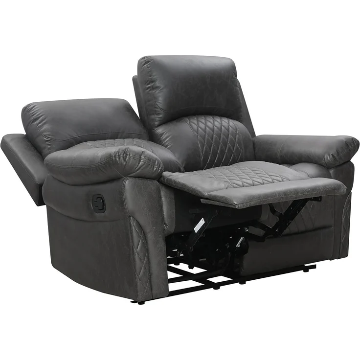 Sofa 2-Sitzer Füssen, Mikrofaser, Polyester, Anthrazit, 151 x 103 x 97 cm – Bild 2