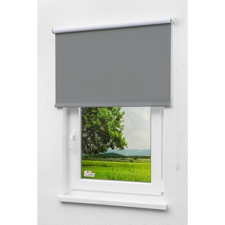 Lysel - Qualitätsrollo abdunkelnd anthrazit, (B x H) 93cm x 275cm in grau/anthrazit – Bild 4