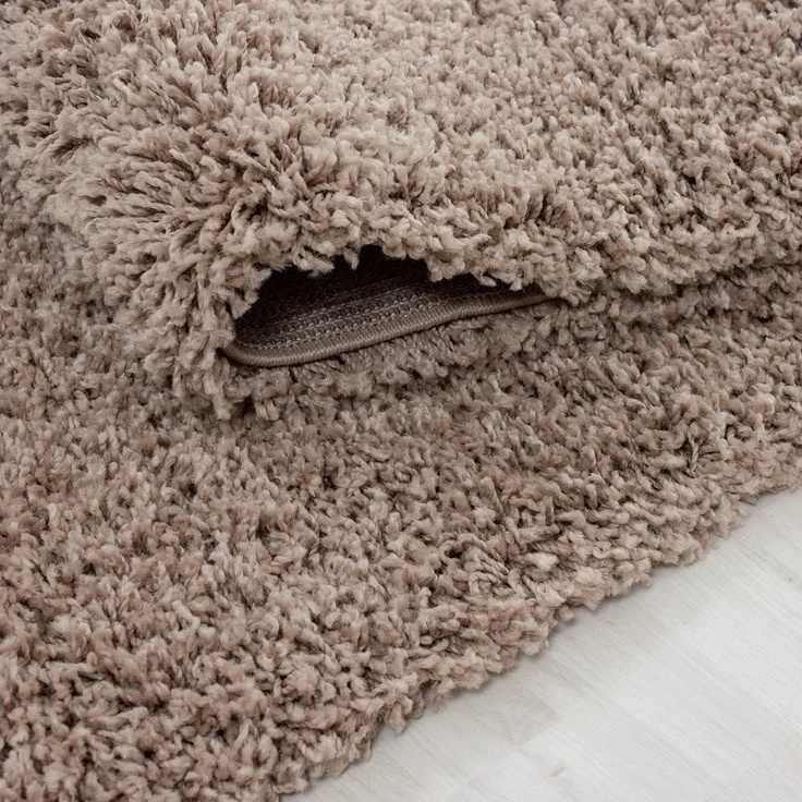 Teppium Teppich Unicolor - Einfarbig, Rechteckig, Höhe: 30 mm, Einfarbig Shaggy Teppich Wohnzimmer Langflor versch. farben und größen – Bild 2