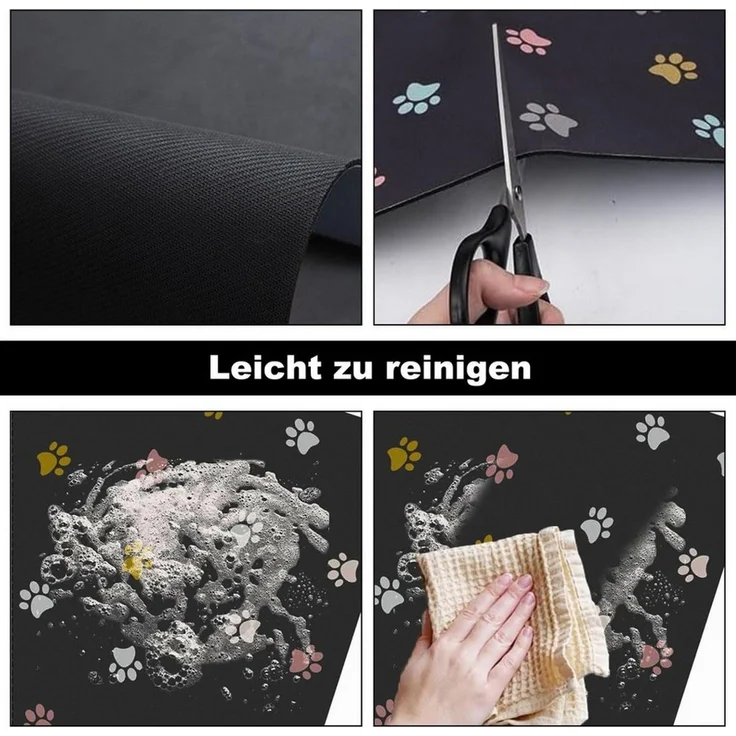 Ledander Napfunterlage Futtermatte für Hunde & Katzen – Wasserdichte Silikon Napfunterlage, 1-St, saugfähig & schnell trocknend für Haustiere – Bild 4