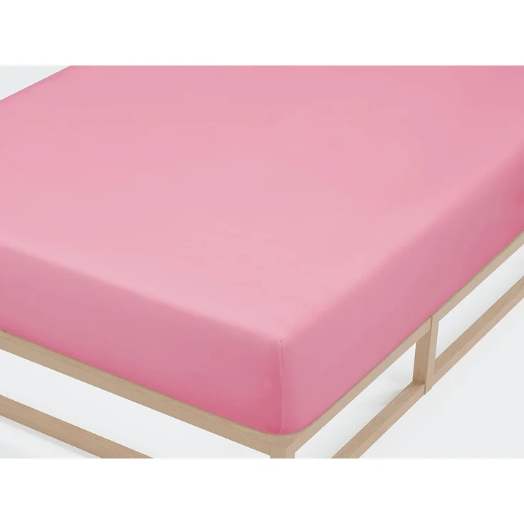 Biberna Jersey-Spannbetttuch, 100 % Baumwolle, Pink, 1x 180x200 cm - 200x200 cm – Bild 2