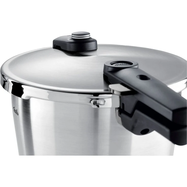 Fissler Schnellkochtopf Vitaquick® Premium Edelstahl Schnellkochtopf mit Dämpfeinsatz, Edelstahl 18/10 (3-tlg), Made in Germany, mit gelochtem Einsatz – Bild 2