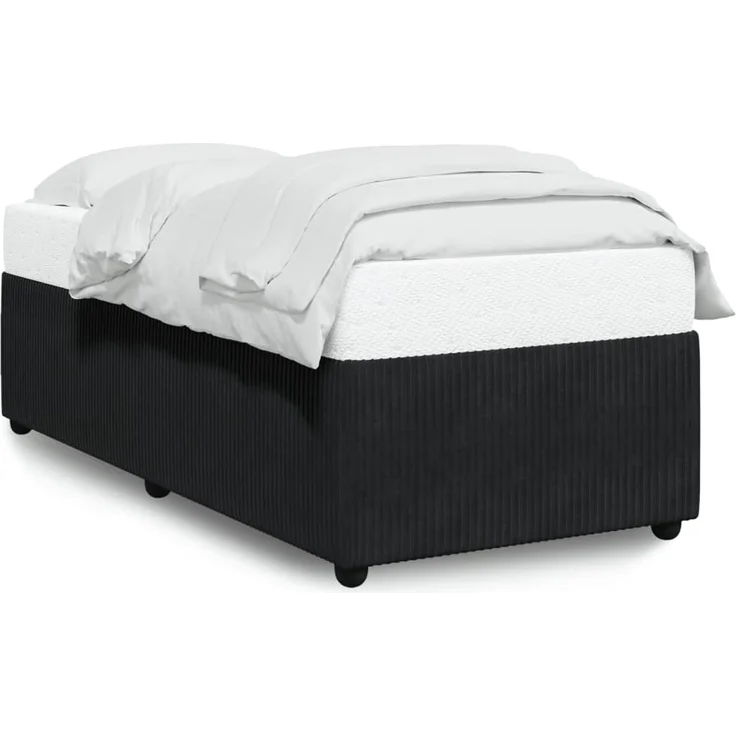 vidaXL Bettgestell Schwarz 90x200 cm Samt 3284984 – Bild 2