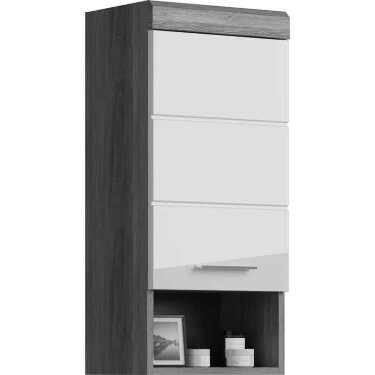 Hängeschrank Stirling / Scout, Holzwerkstoff, Grau, Weiß, 37 x 79 x 24 cm