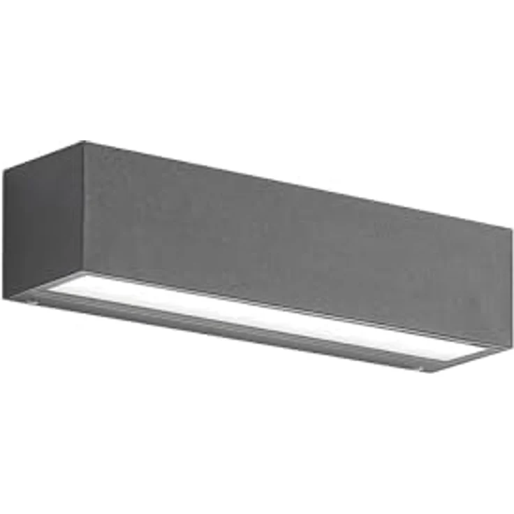Lucande LED Wandleuchte außen Lengo, 1-flammig, Schwarz, Aluminium, IP65 wasserdicht für Terrasse und Garten – Bild 1