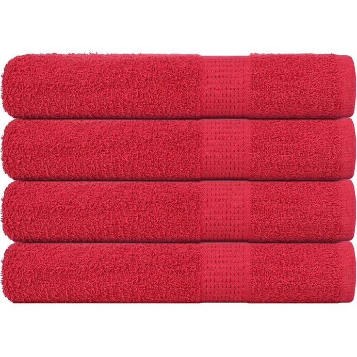 vidaXL Saunatücher FROGN 4 Stk. Rot 80x200 cm 360 g/m² 136936 – Bild 1