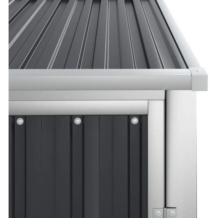 vidaXL Gerätehaus Anthrazit 88x89x161 cm Verzinkter Stahl 316207 – Bild 6