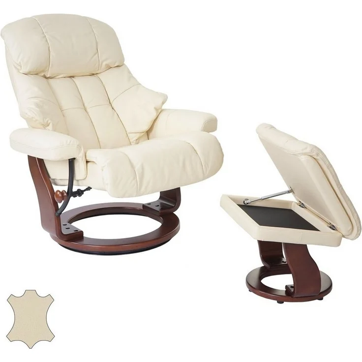 MCA furniture Relaxsessel Windsor XXL, Extradicke Polsterung, inklusive gepolstertem Fußhocker mit Staufach – Bild 2
