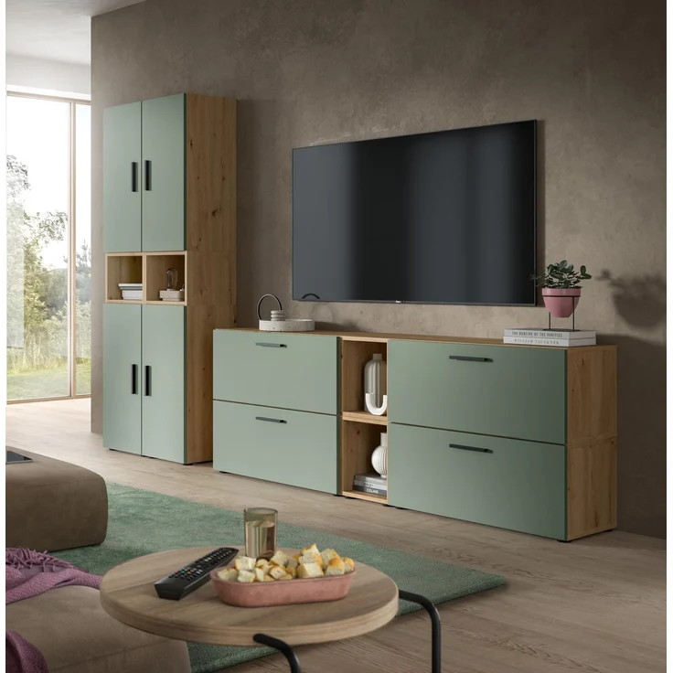 The One Wohnkombination in Smoke Green Nachbildung – Bild 5
