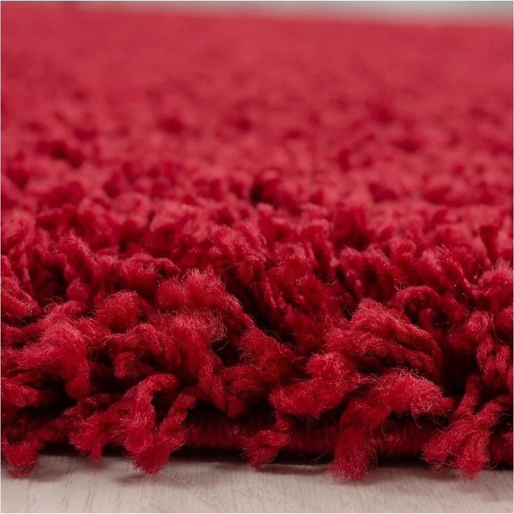 Teppium Teppich Unicolor - Einfarbig, Rechteckig, Höhe: 30 mm, Einfarbig Shaggy Teppich Wohnzimmer Langflor versch. farben und größen – Bild 3